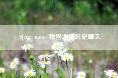红河我国消防日是哪天