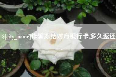红河诈骗冻结对方银行卡,多久返还