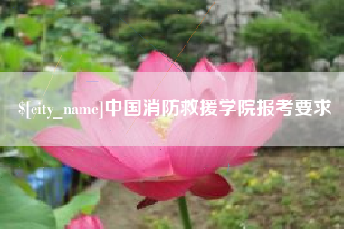 红河中国消防救援学院报考要求