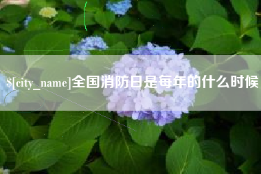 红河全国消防日是每年的什么时候