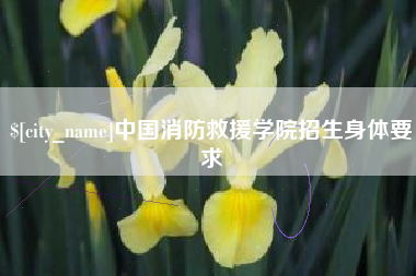 红河中国消防救援学院招生身体要求