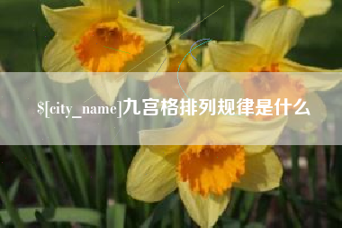 红河九宫格排列规律是什么