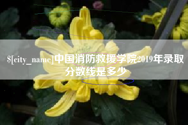 红河中国消防救援学院2019年录取分数线是多少