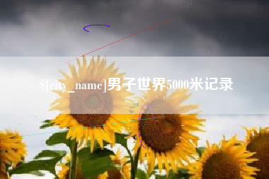 红河男子世界5000米记录