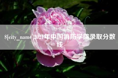 红河2021年中国消防学院录取分数线