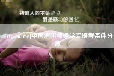红河中国消防救援学院报考条件分数