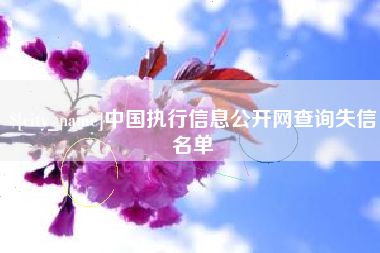 红河中国执行信息公开网查询失信名单