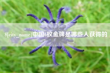 红河中国6枚金牌是哪些人获得的
