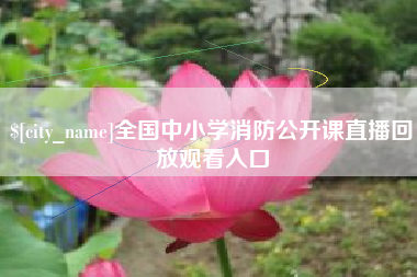 红河全国中小学消防公开课直播回放观看入口