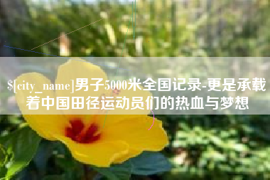 红河男子5000米全国记录-更是承载着中国田径运动员们的热血与梦想