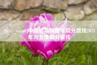 红河中国消防救援学院分数线2023年河北录取分数线