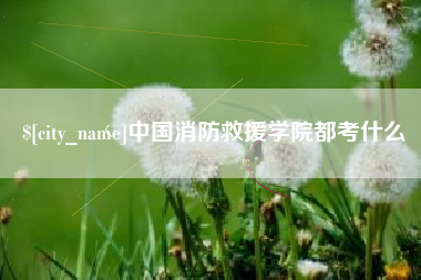 红河中国消防救援学院都考什么