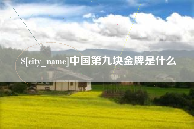 红河中国第九块金牌是什么