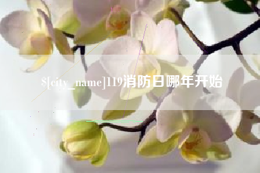 红河119消防日哪年开始