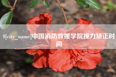 红河中国消防救援学院视力矫正时间