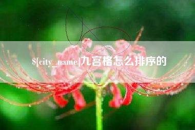 红河九宫格怎么排序的
