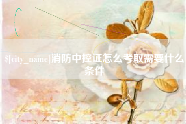 红河消防中控证怎么考取需要什么条件