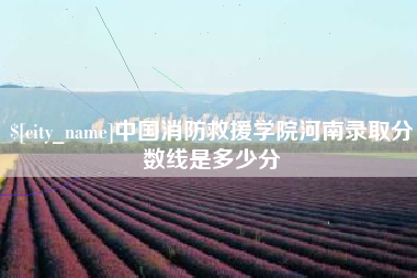 红河中国消防救援学院河南录取分数线是多少分