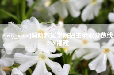 红河消防救援学院招生录取分数线2020福建