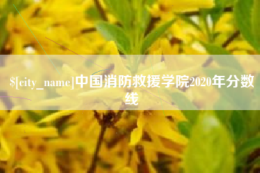 红河中国消防救援学院2020年分数线