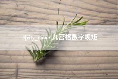 红河九宫格数字规矩