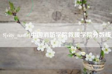 红河中国消防学院救援学院分数线