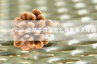 红河消防中控证怎么考取多大年龄能考
